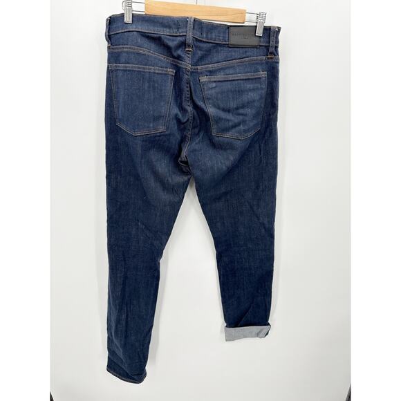 J.Crew Destination 484 Slim Dark Wash Blue Denim Jeans Men's Size 32 x 34 - Picture 2 of 11